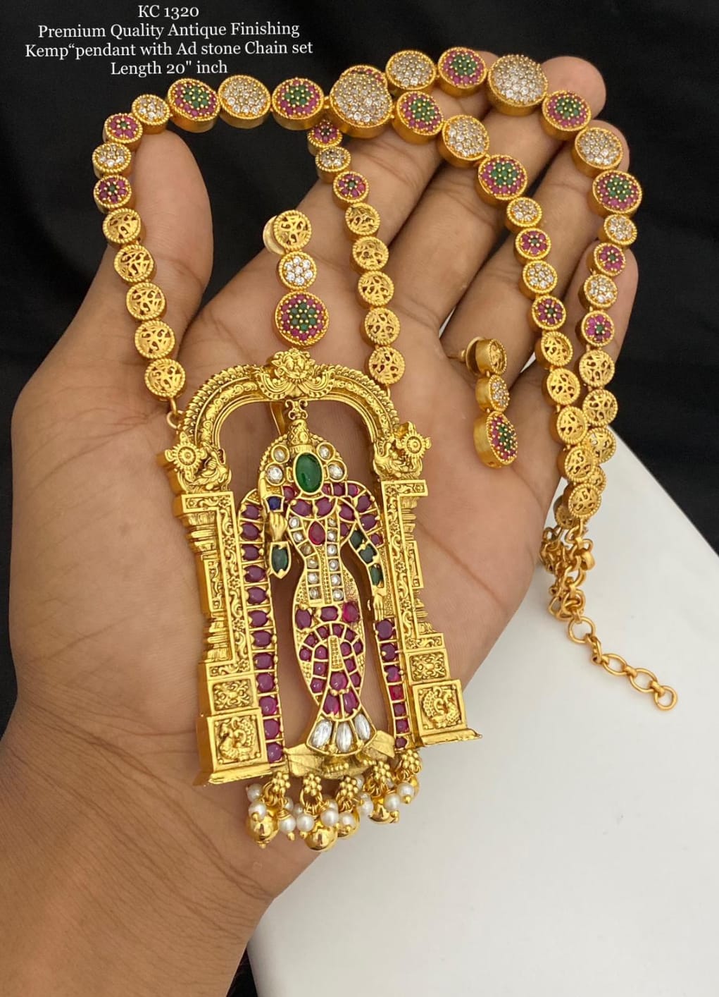 Golden Bling Gold Necklace With Plated work