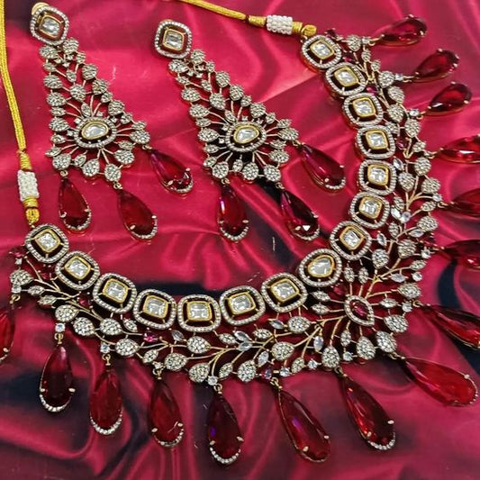 Red Women Pure Bling Necklace set
